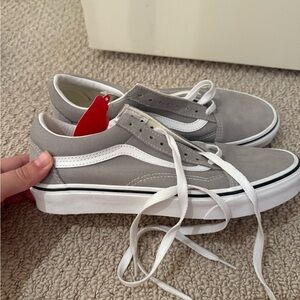 Vans Gray and White Women's Sneakers